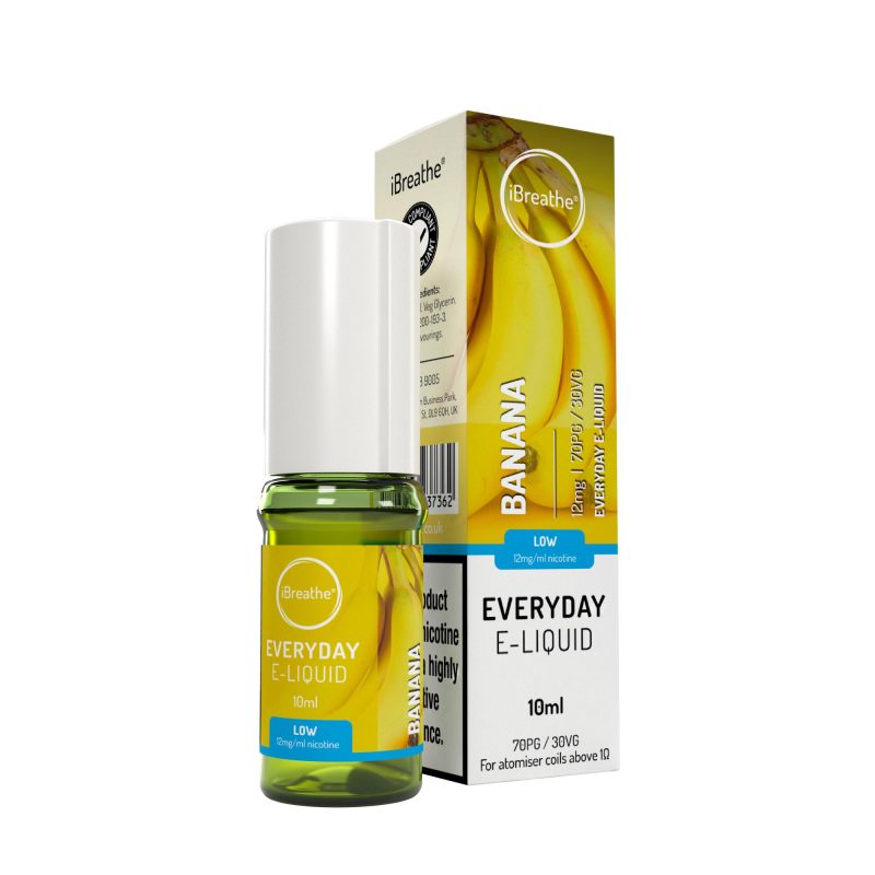 iBreathe Premium E-Liquid - Banana iBreathe High PG E-Liquid Banana 10ml