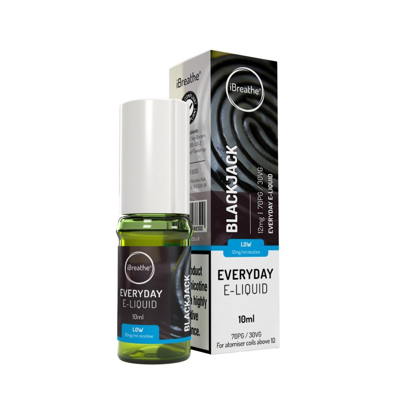 iBreathe Premium E-Liquid - Blackjack iBreathe High PG E-Liquid Blackjack 10ml