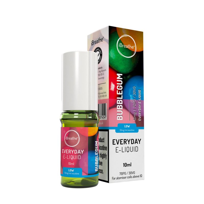 iBreathe Premium E-Liquid - Bubblegum iBreathe High PG E-Liquid Bubblegum 10ml