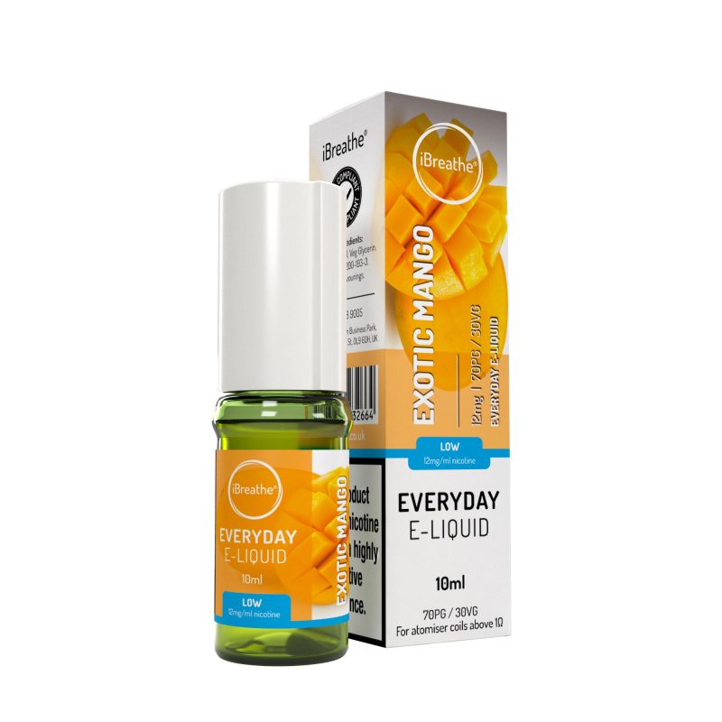 iBreathe Premium E-Liquid - Exotic Mango iBreathe High PG E-Liquid Exotic Mango 10ml