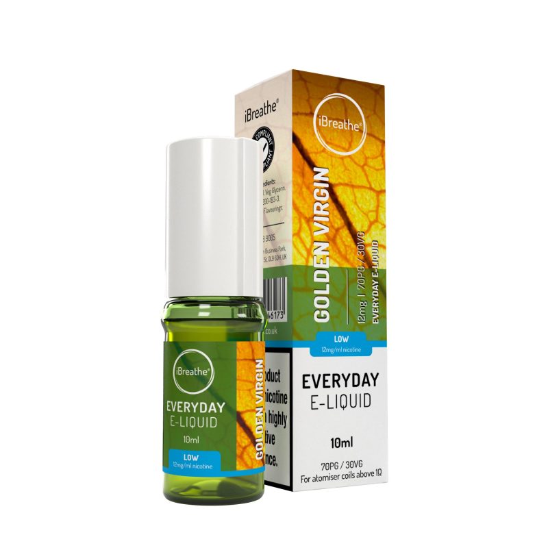 iBreathe Premium E-Liquid - Golden Virgin iBreathe High PG E-Liquid Golden Virgin 10ml
