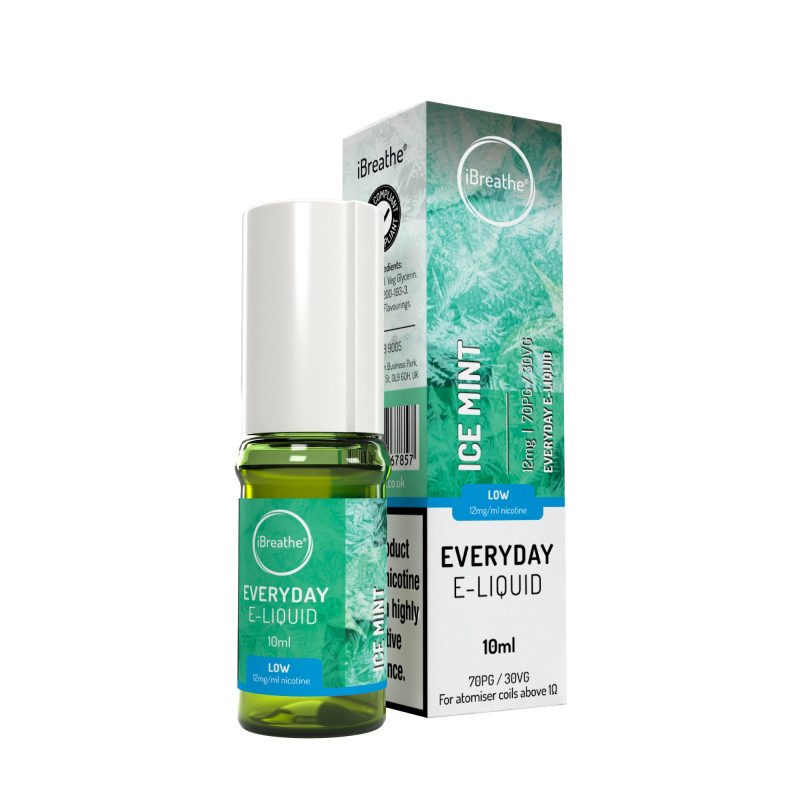 iBreathe Premium E-Liquid - Ice Mint iBreathe High PG E-Liquid Ice Mint 10ml