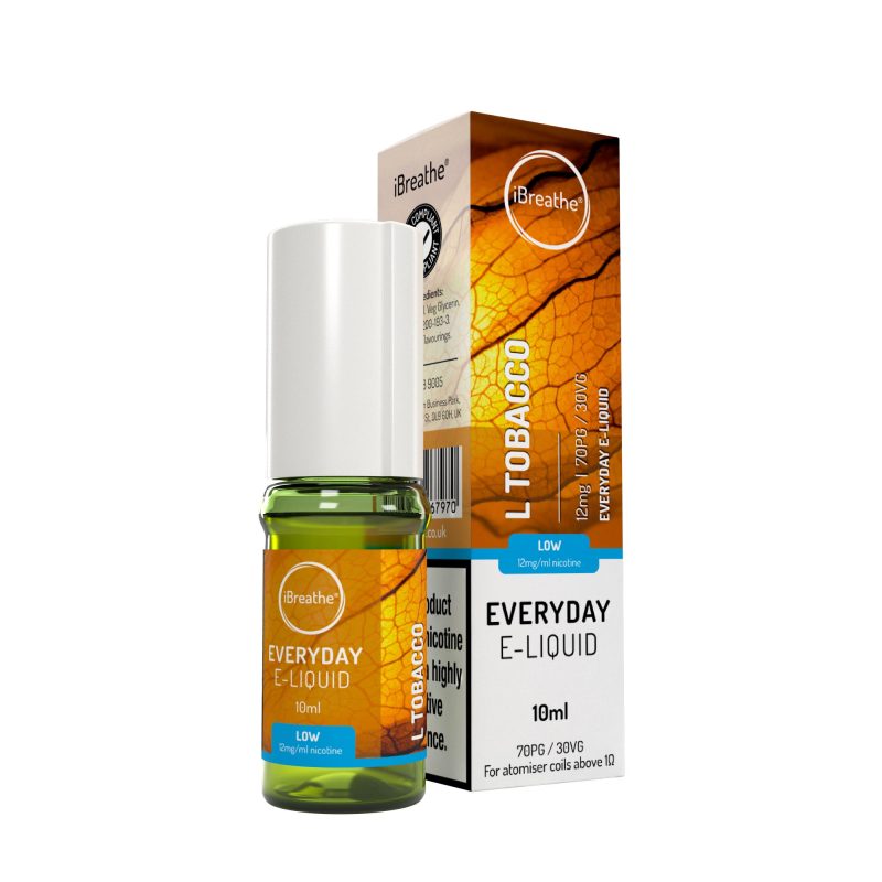 iBreathe Premium E-Liquid - L Tobacco iBreathe High PG E-Liquid L Tobacco 10ml