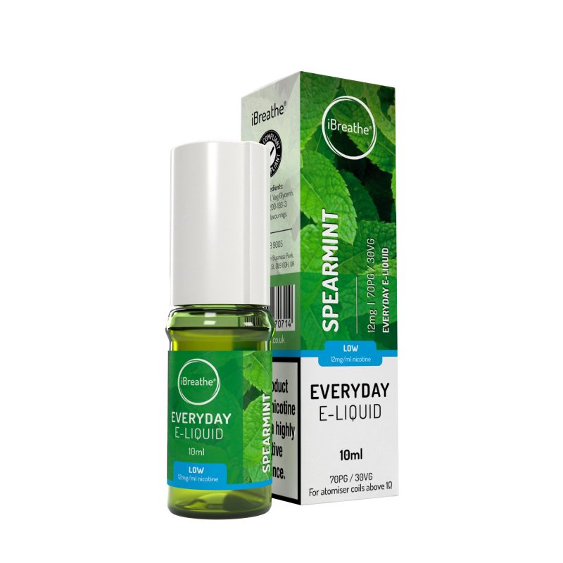 iBreathe Premium E-Liquid - Spearmint iBreathe High PG E-Liquid Spearmint 10ml