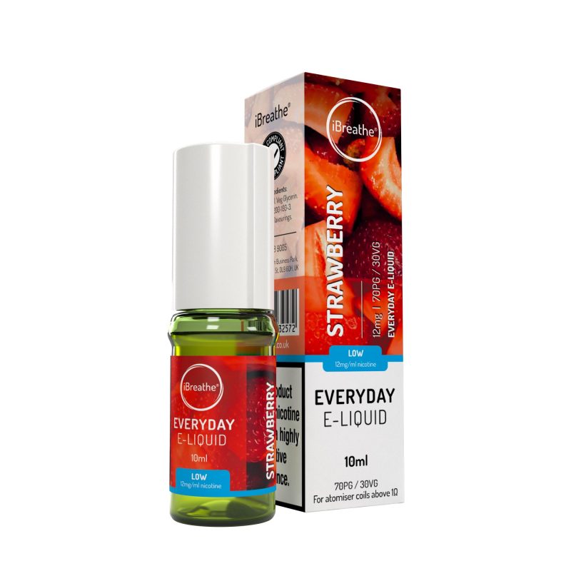 iBreathe Premium E-Liquid - Strawberry iBreathe High PG E-Liquid Strawberry 10ml