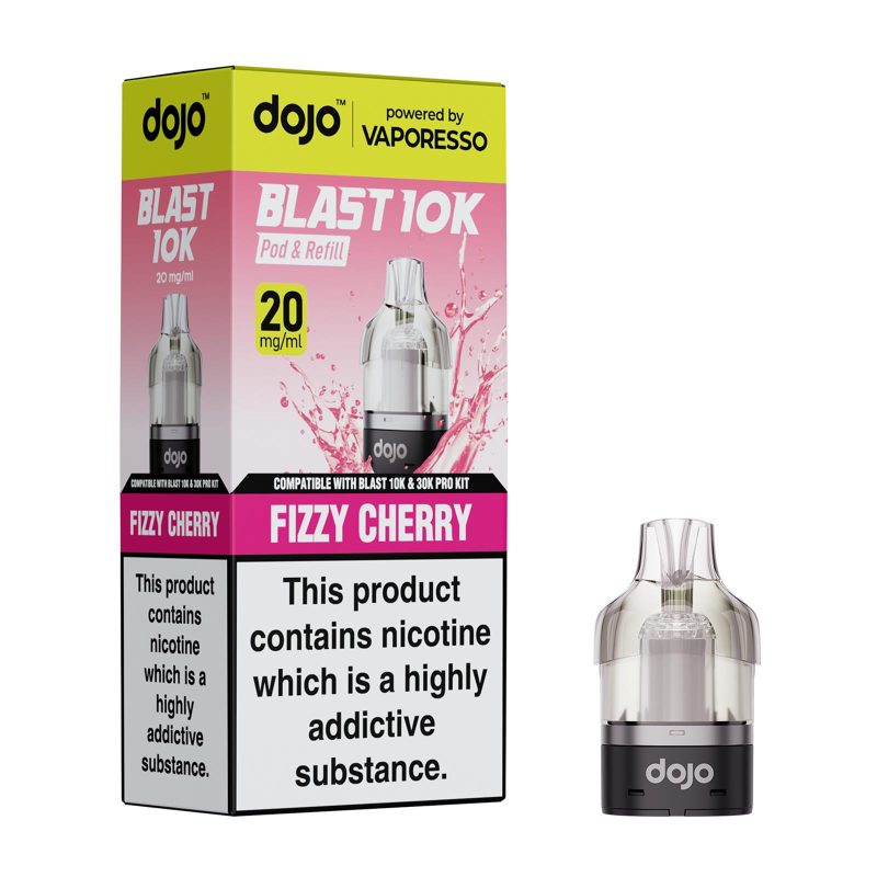 Fizzy Cherry – Dojo Blast 10K Pod (2ml + 10ml Refillable Pod)