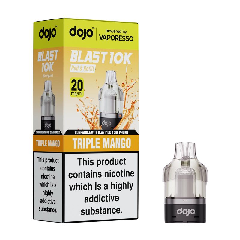 Dojo Blast 10K Pods - Triple Mango Triple Mango – Dojo Blast 10K Pod (2ml + 10ml Refillable Pod)