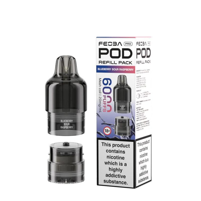 Feoba Pro 6000 Pods - Blueberry Sour Raspberry Blueberry Sour Raspberry – Feoba Pro 6000 Pod (2ml + 10ml Refillable Pod)