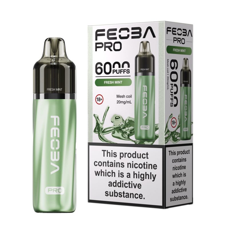 Feoba Pro 6000 Vape Kit - Fresh Mint Fresh Mint – Feoba Pro 6000 Vape Kit (2ml + 10ml Refillable Pod)