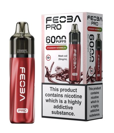 Strawberry Watermelon – Feoba Pro 6000 Vape Kit (2ml + 10ml Refillable Pod)