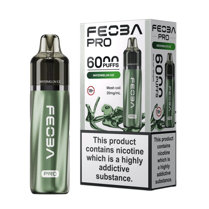 Watermelon Ice – Feoba Pro 6000 Vape Kit (2ml + 10ml Refillable Pod)