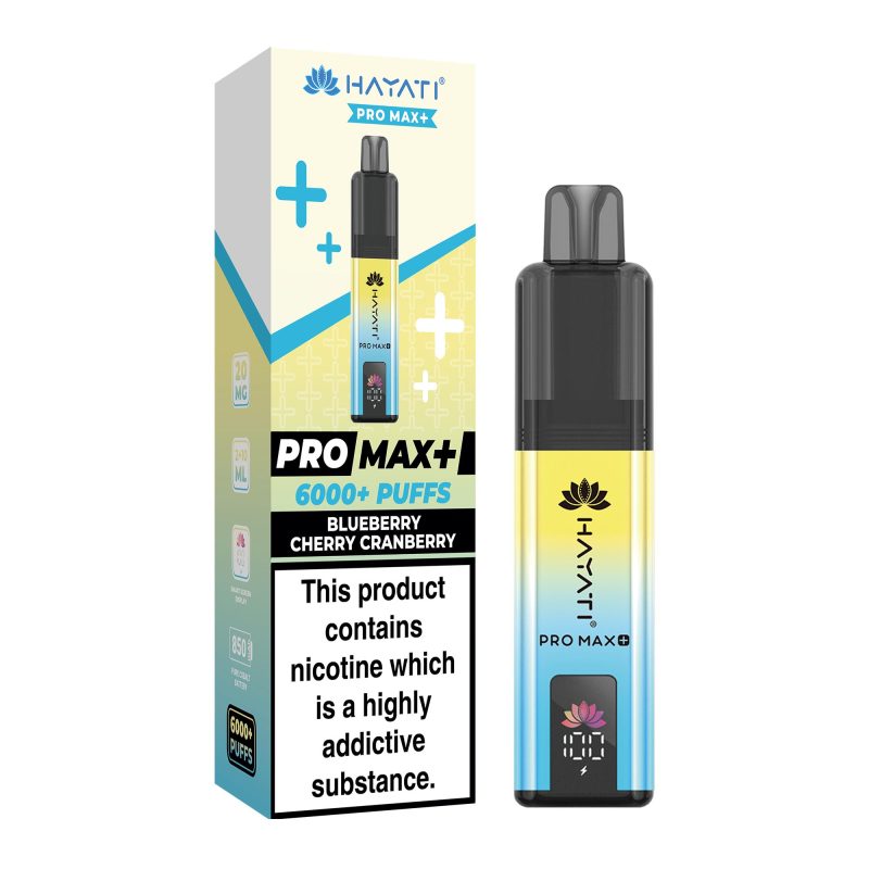 Hayati Pro Max Plus 6000 - Blueberry Cherry Cranberry Blueberry Cherry Cranberry – Hayati Pro Max+ 6000 Vape Kit (2ml + 10ml Refillable Pod)