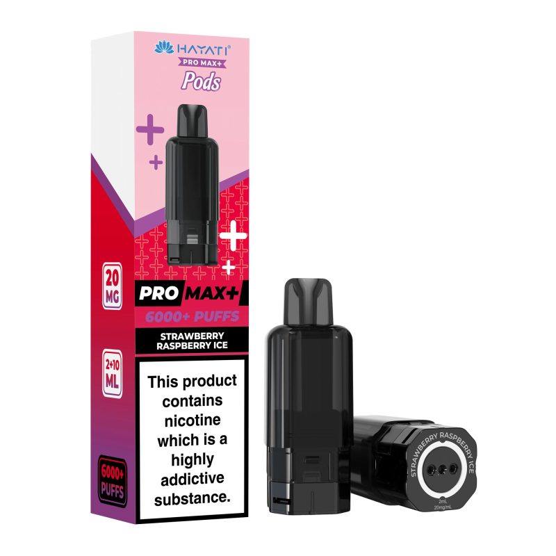 Strawberry Raspberry Ice – Hayati Pro Max+ 6000 Pod (2ml + 10ml Refillable Pod)
