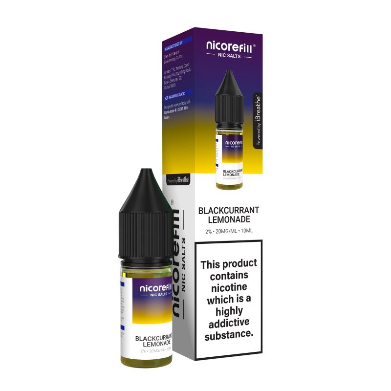 Nicorefill - Blackcurrant Lemonade Blackcurrant Lemonade – Nicorefill Nic Salt (10ml)
