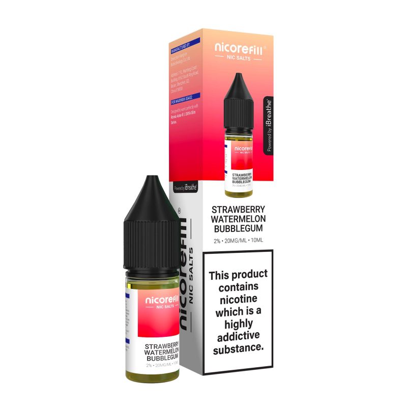Nicorefill - Strawberry Watermelon Bubblegum Strawberry Watermelon Bubblegum – Nicorefill Nic Salt (10ml)